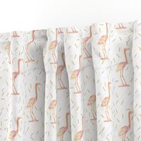 Flamingos In Confetti