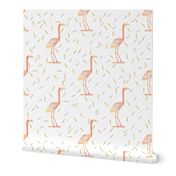 Flamingos In Confetti