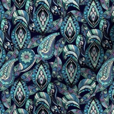 Turquoise Maximalist Paisley