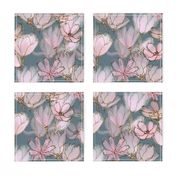 Magnolia Moody Floral  Large Scale