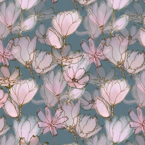 Magnolia Moody Floral  Large Scale