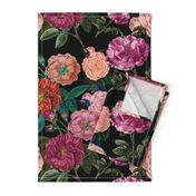 Vintage Moody Floral Roses Black 