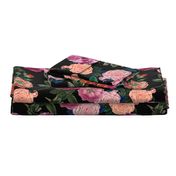 Vintage Moody Floral Roses Black 