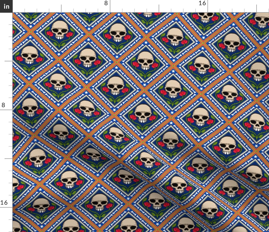 Skulls and Roses Tile 1