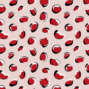 Leopard spots - red terra brush dots