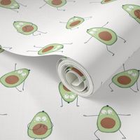 Avocado yoga in white