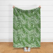 green watercolor fronds