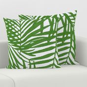 green watercolor fronds