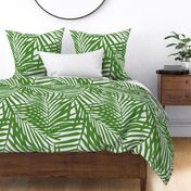 green watercolor fronds