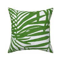 green watercolor fronds