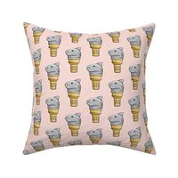 shark ice cream cones - pink  - LAD19