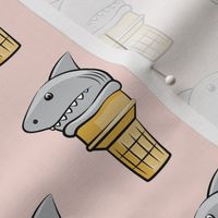 shark ice cream cones - pink  - LAD19