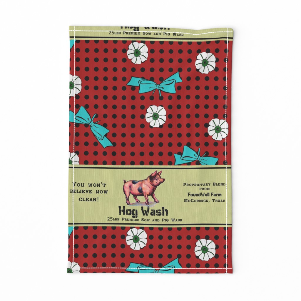 Some Pig 18" Pillow Panel | Retro Festive