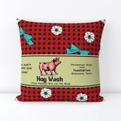 Some Pig 18" Pillow Panel | Retro Festive