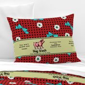 Some Pig 18" Pillow Panel | Retro Festive