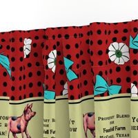 Some Pig 18" Pillow Panel | Retro Festive