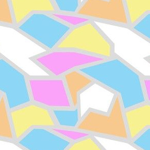 pastel coloured shapes