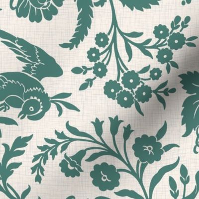 English Garden in Teal