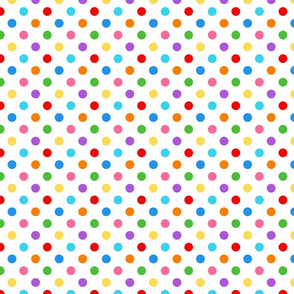 Rainbow Pop Multi Color Dots