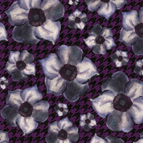 Purple dark floral