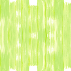 Chartreuse Seamless Brushstrokes on White Background