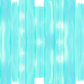 Aqua Seamless Brushstrokes on White Background