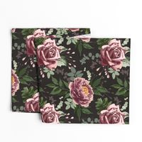 vintage flowers - dark