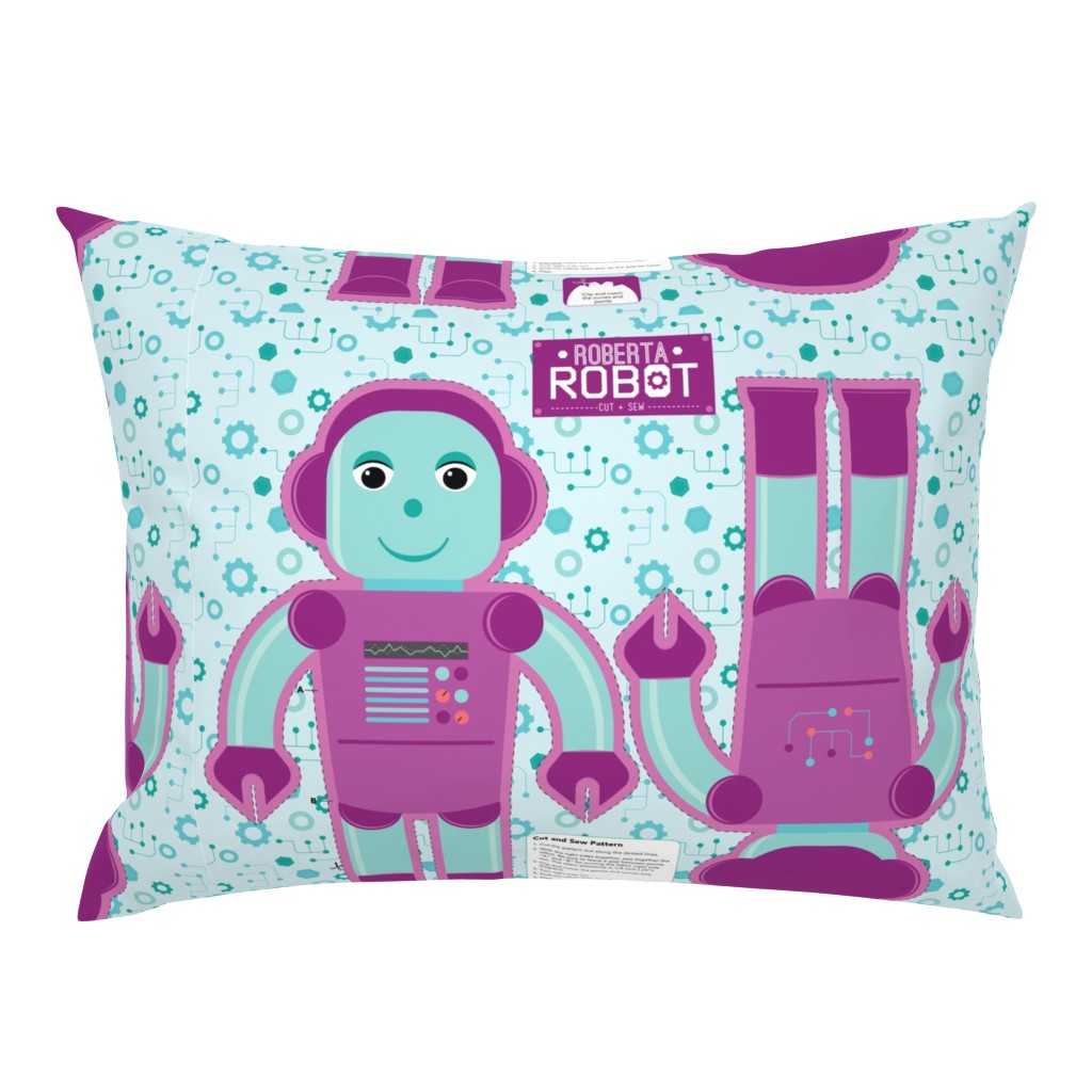 Roberta Robot Cut and Sew Plushie Pillow Project