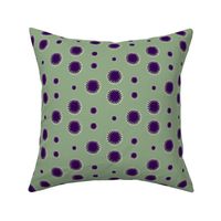 poppies pod dot-green