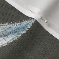 FEATHERS PEWTER LINEN