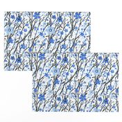 Blue Trellis Flowers