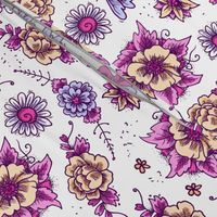 Violet And Blue Floral Hues