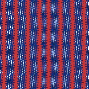 Zig Zag Stripes in Blue White and Red Patriotic Holiday America