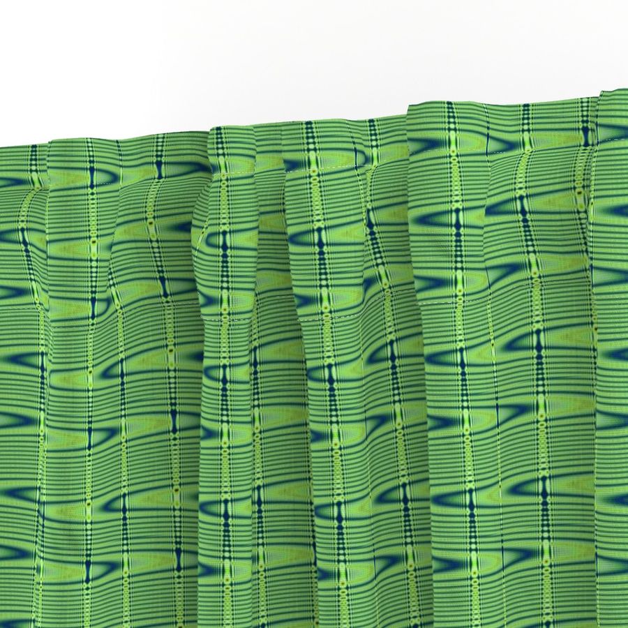 Zigzag Zing-a-Ling Texture  in Lime Green and Blue