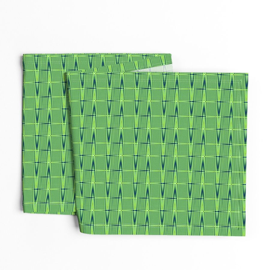 Zigzag Zing-a-Ling Texture  in Lime Green and Blue