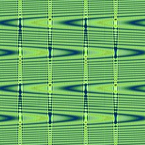 Zigzag Zing-a-Ling Texture  in Lime Green and Blue