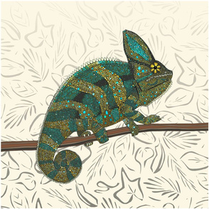 veiled chameleon pearl 18 inch panel