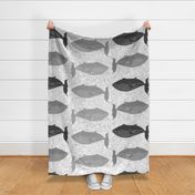 whale linen grey oversized