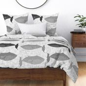 whale linen grey oversized