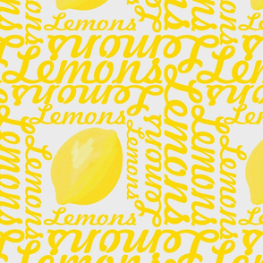 Lemons with Typographic Text