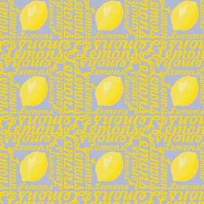 Typographic Lemons on Gray