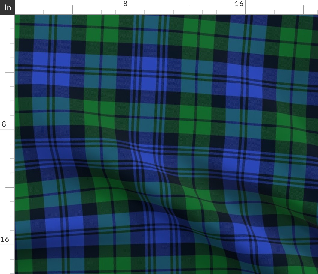 Campbell 1739 tartan, 12" bright