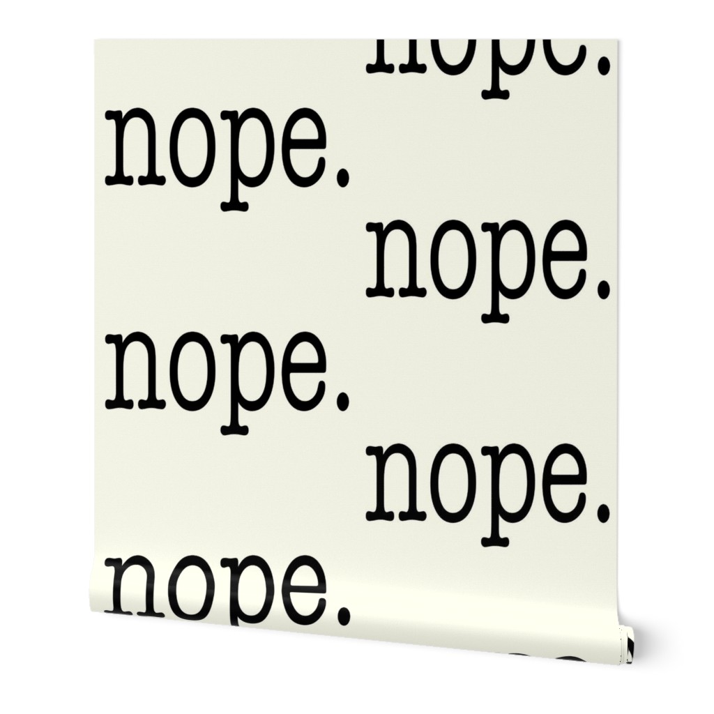 nope period, large scale, soft white black ivory winter white cream