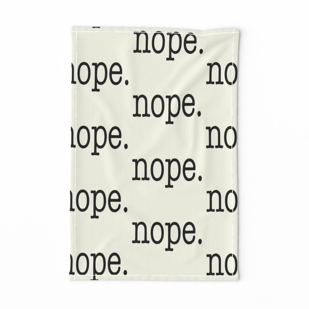 nope period, large scale, soft white black ivory winter white cream