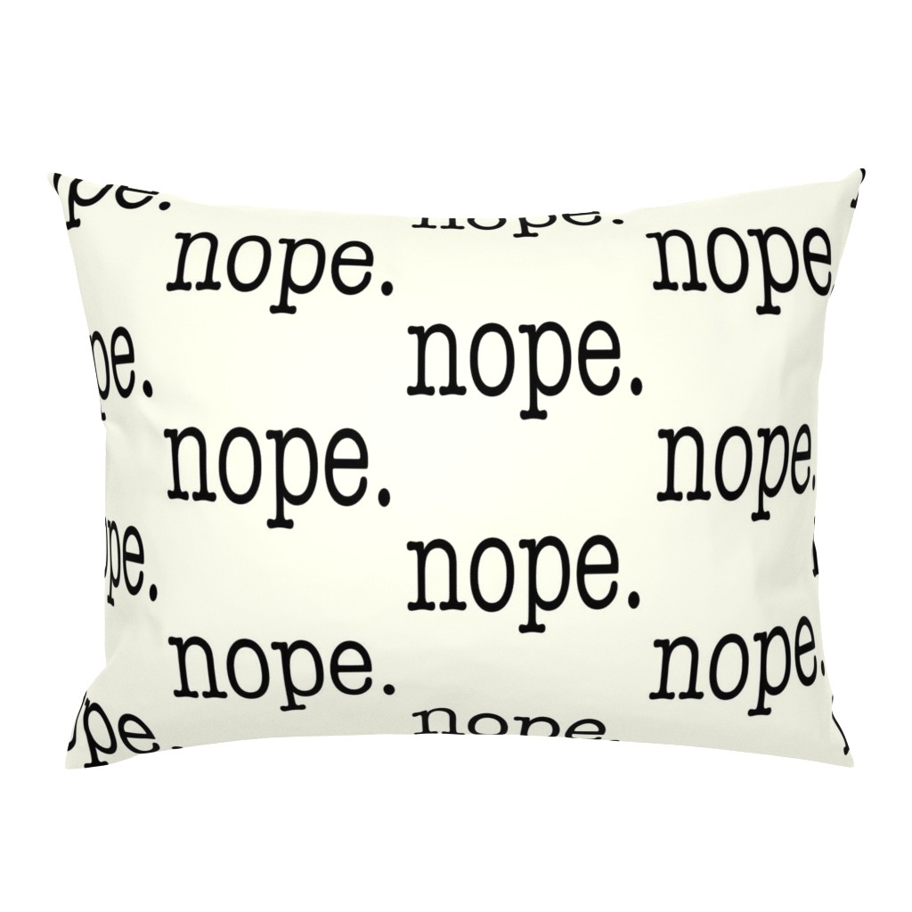 nope period, large scale, soft white black ivory winter white cream