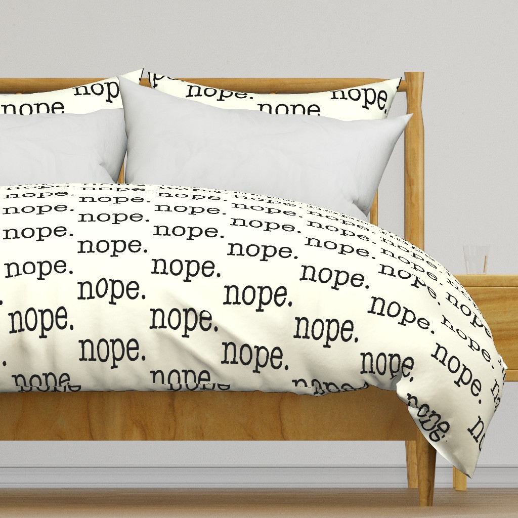 nope period, large scale, soft white black ivory winter white cream