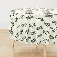 nope period, large scale, soft white black ivory winter white cream