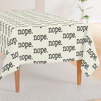 nope period, large scale, soft white black ivory winter white cream