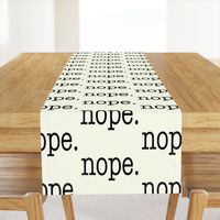 nope period, large scale, soft white black ivory winter white cream