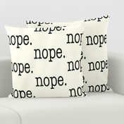 nope period, large scale, soft white black ivory winter white cream